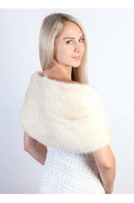 White Mink Fur Stole